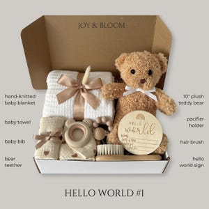 New Baby Gift Box, Baby Shower Gifts, Newborn Gifts Baby Boy Baby Girl, New Mom Gift Basket, Baby Gift Set Gender Neutral, New Parents Gift