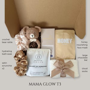New Baby Gift Box Baby Shower Newborn Gift Basket, Gender Reveal Gift Set, New Mom First Pregnancy, Congrats New Parents, Prenatal Maternity Mama Glow T3
