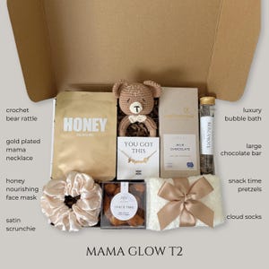 New Baby Gift Box Baby Shower Newborn Gift Basket, Gender Reveal Gift Set, New Mom First Pregnancy, Congrats New Parents, Prenatal Maternity Mama Glow T2