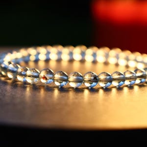Bracciale elastico in acquamarina - Perle da 6 mm