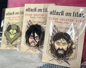 Attack on Titan Titan Shifter Limited Edition Hartemaille-Pins - Xavier - Grisha - Frieda - Gründer