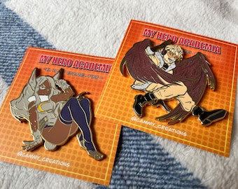 My Hero Academia – Mirko & Hawks 7,6 cm Anstecknadel aus Hartemaille