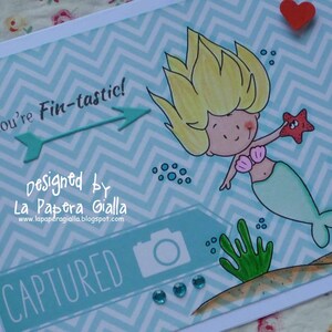 You're Fin-tastic! - Biglietto di auguri con tenera sirenetta nel mare