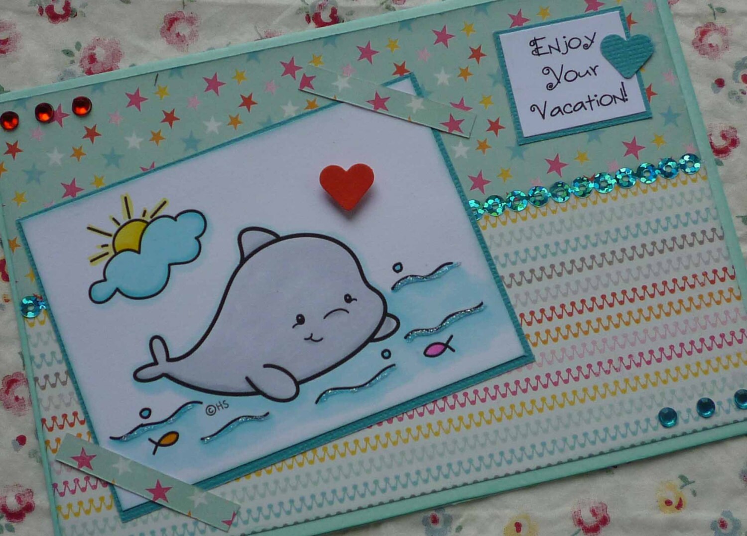 enjoy-your-vacation-handmade-blank-greeting-card-with-sweet-little