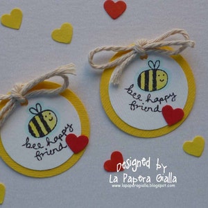 Bee Happy Friend - Set di 5 segnapacchi con tenera ape