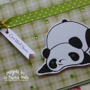 GET WELL SOON - Biglietto di auguri con tenero panda