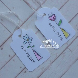 To Say Thanks - A Little Note  - Set di 2 mini segnapacchi con fiori