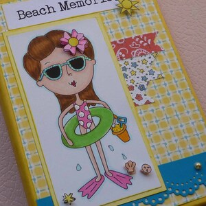 BEACH MEMORIES - Tenero mini album per fotografie con simpatica ragazza in spiaggia