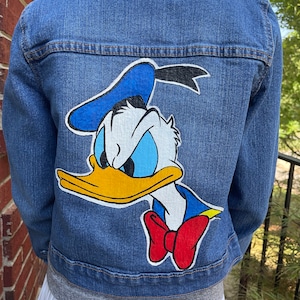 Donald Duck - handgeschilderd spijkerjack voor meisjes