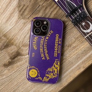 Handyhülle, Kirk Hamatt Ouija Gitarre Grafik Lila Metallica Design, Stoßfest, Schutzhülle, Geschenk für Musikliebhaber, Einzigartiges Telefon