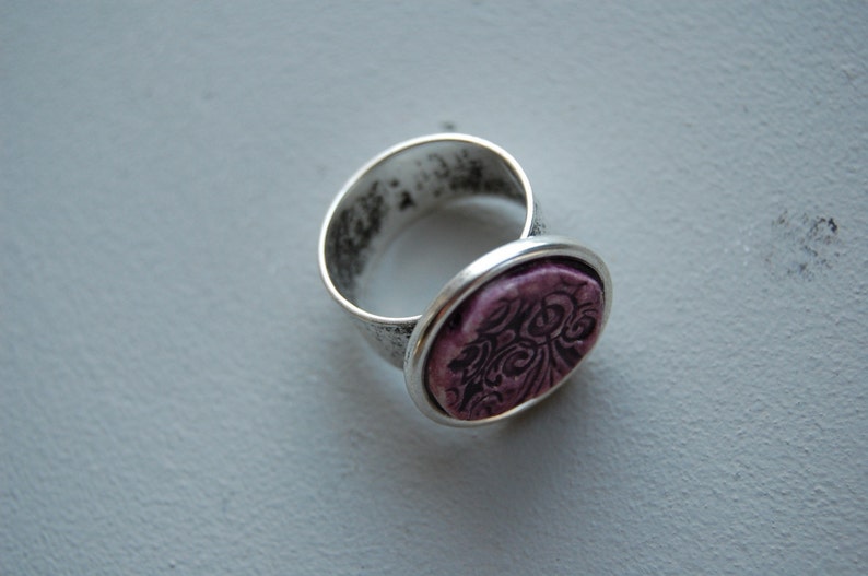 purple vintage garden ring image 4