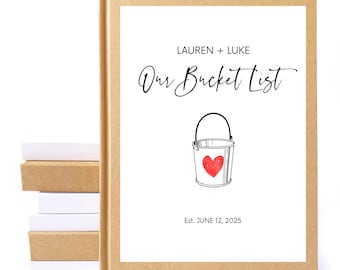 Our Bucket List Travel Journal for Couples · Personalize with Meaningful Enhancements · Hand-bound · Gift Box Available
