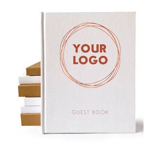 Modern Guest Book for Airbnb Rental · Your Logo on Cover · Custom Vacation Home Welcome Book · Personalized Hosting Decor