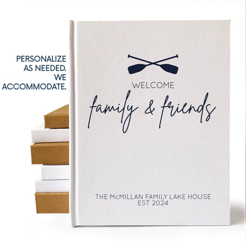 Lake House Guest Book for Airbnb Vacation Rental · Personalized Cabin Gift  & Decor · New Home Gift
