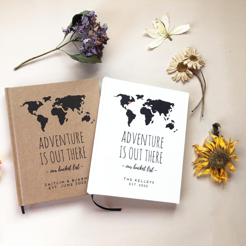 Personalized Travel Journal for Couples · Custom Paper Anniversary Gift · Add a Meaningful Dedication to Inside Cover · 100 or 200 pgs image 11