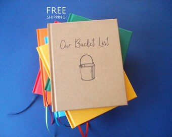 FREE SHIPPING 1st Anniversary Gift · Our Bucket List Adventure Journal · Travel Bucket List Book · Paper Gift for Husband, Him Her Couple