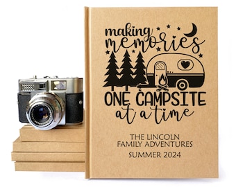 Op maat gemaakt camperreisdagboek · Het ideale camperaccessoire voor elke roadtrip · Blanco, gelinieerde of prompte pagina's · Cadeau-upgrades beschikbaar
