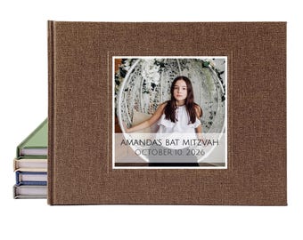 Bar-Bat Mitzvah Party Guest Book · Fully Personalizable · Jewish Celebration Keepsake