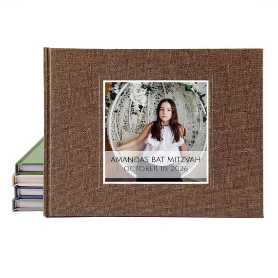 Bar-Bat Mitzvah Party Guest Book · Fully Personalizable · Jewish Celebration Keepsake