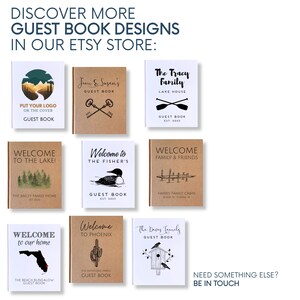 Lake House Guest Book for Airbnb Vacation Rental · Personalized Cabin Gift  & Decor · New Home Gift