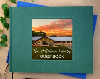 Custom Guest Book · Your Photo On the Cover · Vacation Rental Welcome Book · Personalized Decor for New Home · Realtor Closing Gift