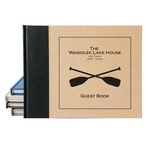 Custom Lake House Guest Book · Thank You Gift for Hostess · Vacation Home Rental Welcome Book · Nautical Oars Decor for New Home