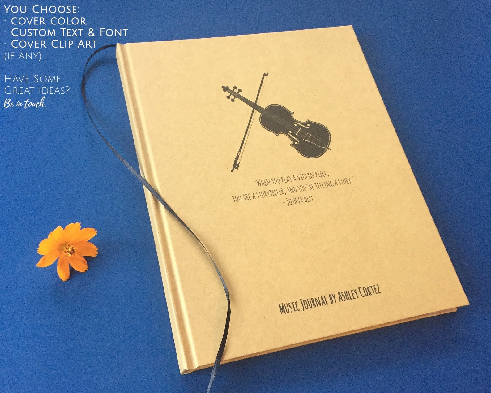 FREE SHIPPING Custom Music Sheet Notebook Gift for Musician Etsy