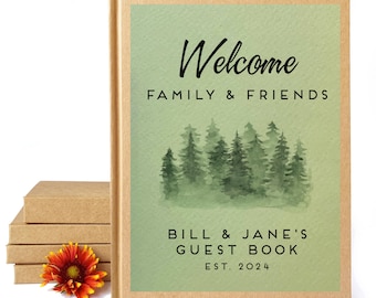 Custom Guest Book for Home · You Choose: the pages, the cover design, and more... · Hardback, Hand-bound · Layflat · Heirloom Quality