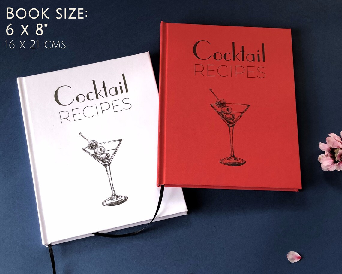 FREE SHIPPING Cocktail Recipe Book Gift for Him Cocktail Etsy