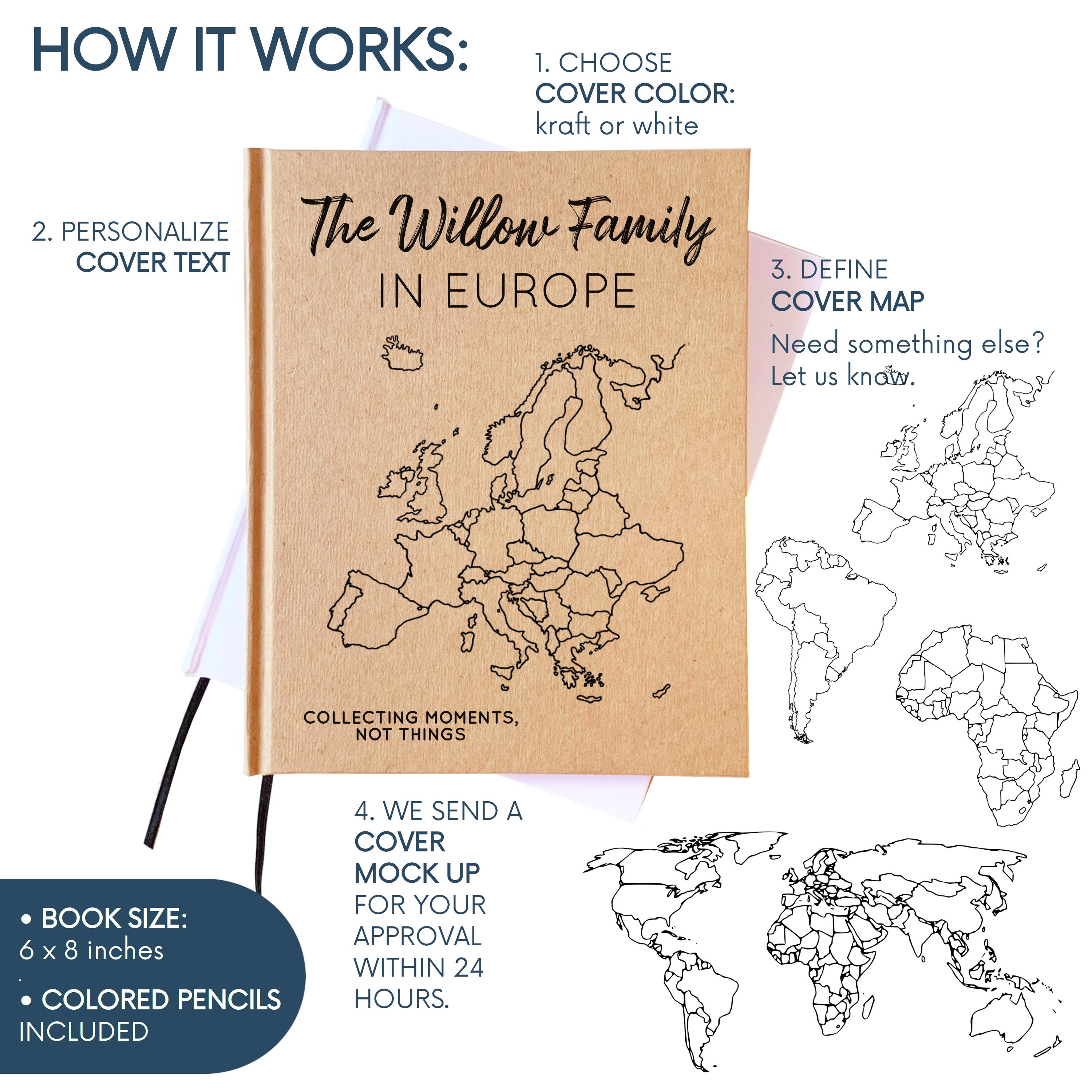 Custom World Travel Journal · Gap Year Plan Notebook · Holiday Gift Book for Him, Kids, Niece, Nephew · Globetrotter Adventure Planner