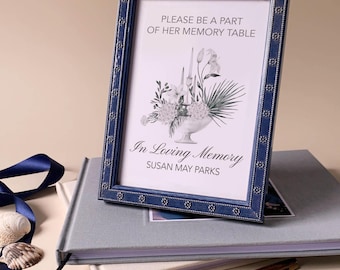 Memory Table Sign for Funeral, Memorial or Celebration of Life · Personalized