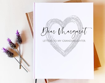 Letters to My Granddaughter Journal · Personalized Promoted to Grandma Gift · Hand Bound Memory Book for New Mom Gift Basket