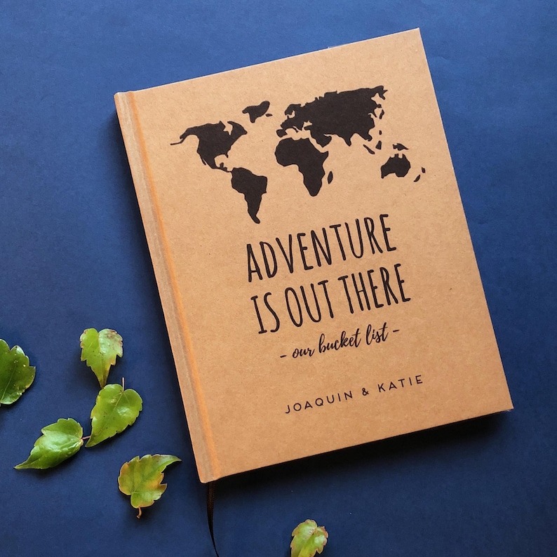 Personalized Travel Journal for Couples · Custom Paper Anniversary Gift · Add a Meaningful Dedication to Inside Cover · 100 or 200 pgs image 1