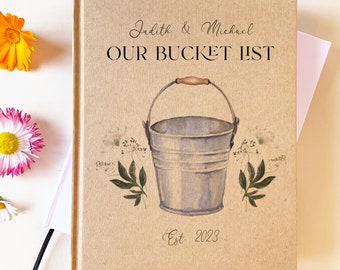 Custom Our Bucket List Book · Adventure Travel Journal · 1st Paper Wedding Anniversary Gift for Husband, Couple