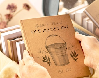 Custom Our Bucket List Book · Adventure Travel Journal · 1st Paper Wedding Anniversary Gift for Husband, Couple