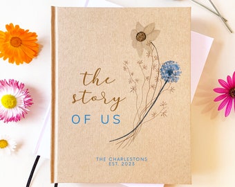 Custom The Story of Us Journal | 1st Paper Anniversary Gift Book for Husband, Fiance, the Couple | Personalized Keepsake for Newlyweds