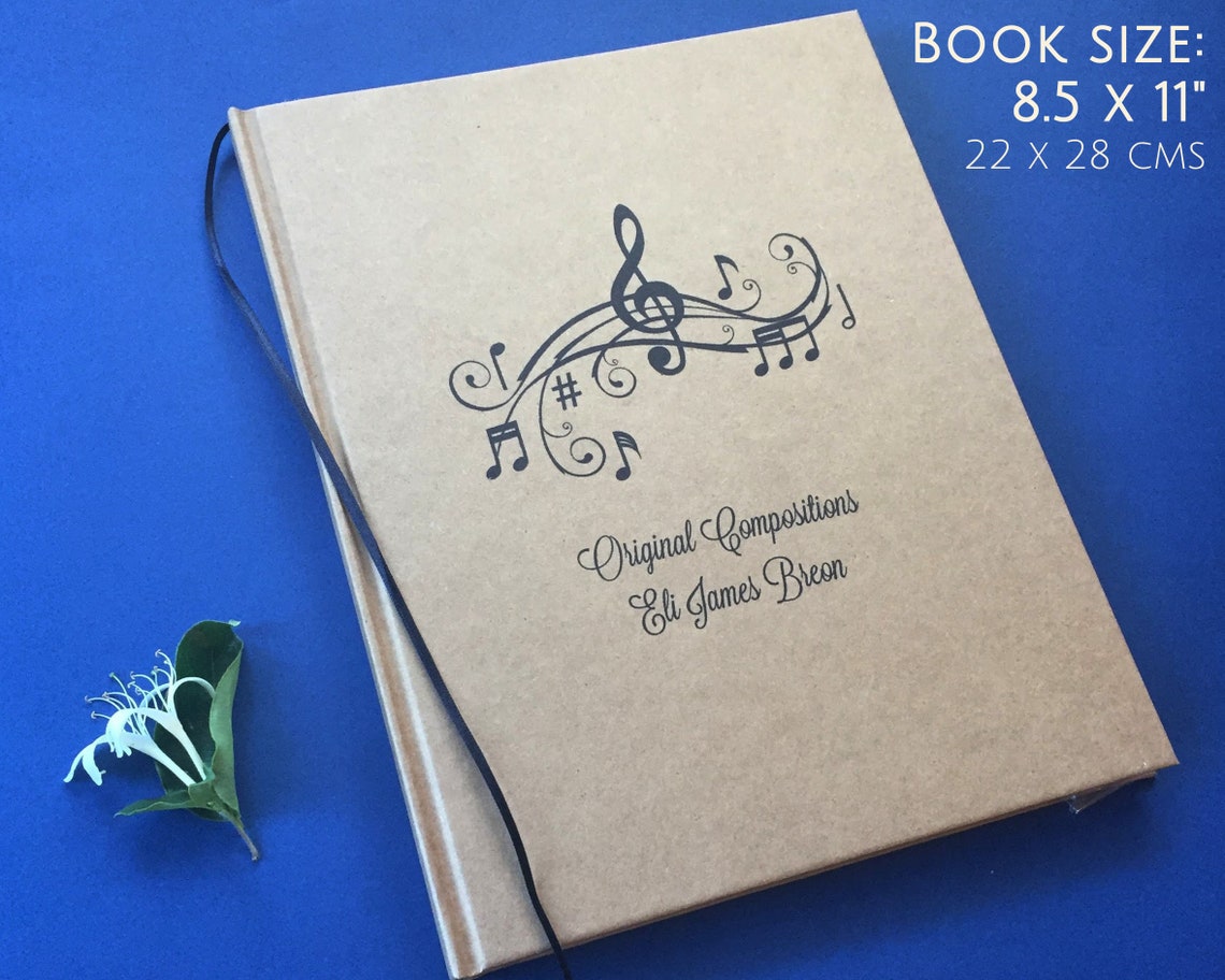 FREE SHIPPING Custom Music Sheet Notebook Gift for Musician Etsy