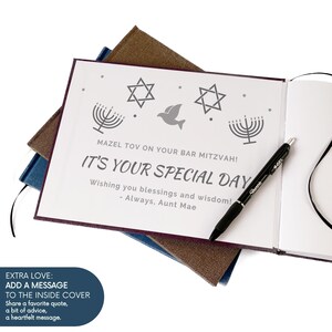 Bar Mitzvah Party Guest Book · Personalized Bat Mitzvah Gift · Jewish Celebration Decor · Keepsake Idea for Event Planners