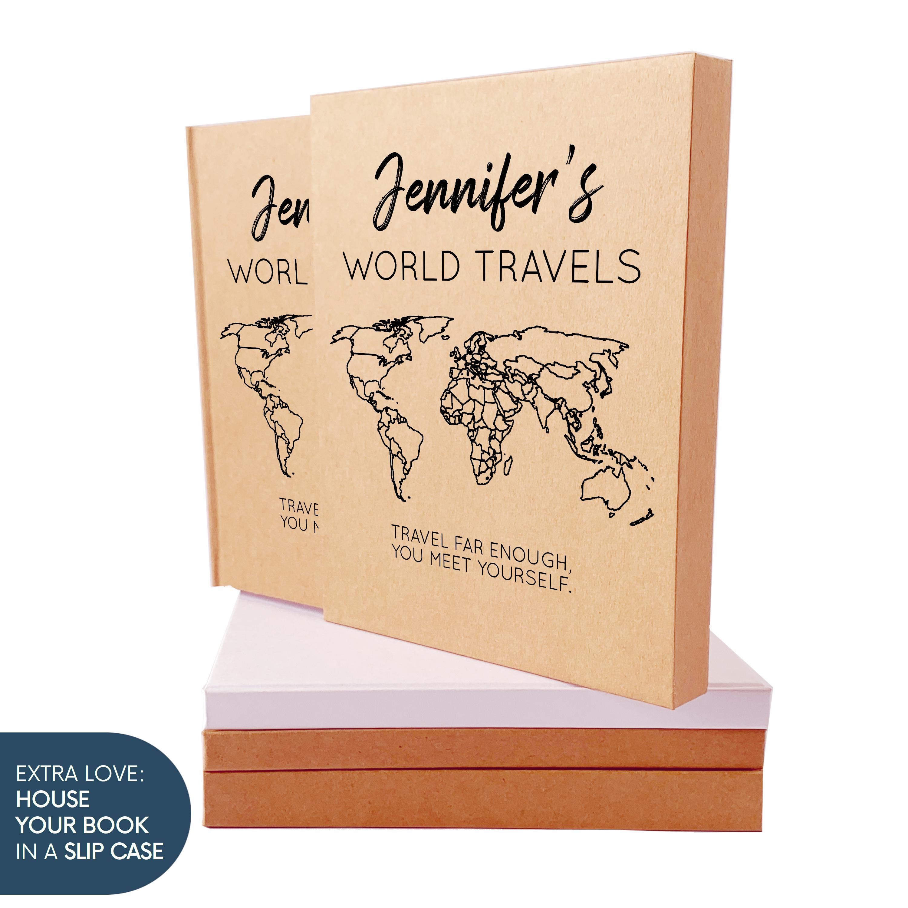 Custom World Travel Journal · Gap Year Plan Notebook · Holiday Gift Book for Him, Kids, Niece, Nephew · Globetrotter Adventure Planner