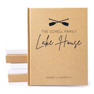 Lake House Guest Book for Airbnb Vacation Rental · Personalized Cabin Gift  & Decor · New Home Gift
