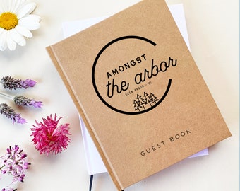 Modern Guest Book for Airbnb Rental · Your Logo on Cover · Custom Vacation Home Welcome Book · Personalized Hosting Decor