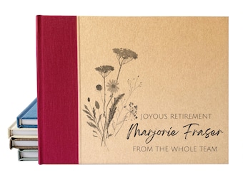 Personalized Memory Book for Retirement Party · Meaningful Farewell Gift for Retiree · Custom Guest Book · Thoughtful Party Decor