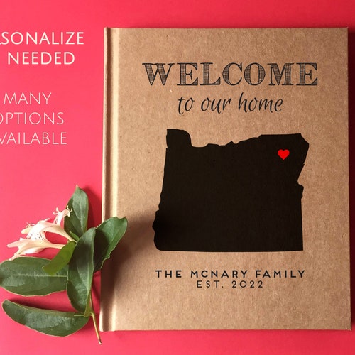 Personalized Family Vacation Home Guest Book Lake House Gift Etsy