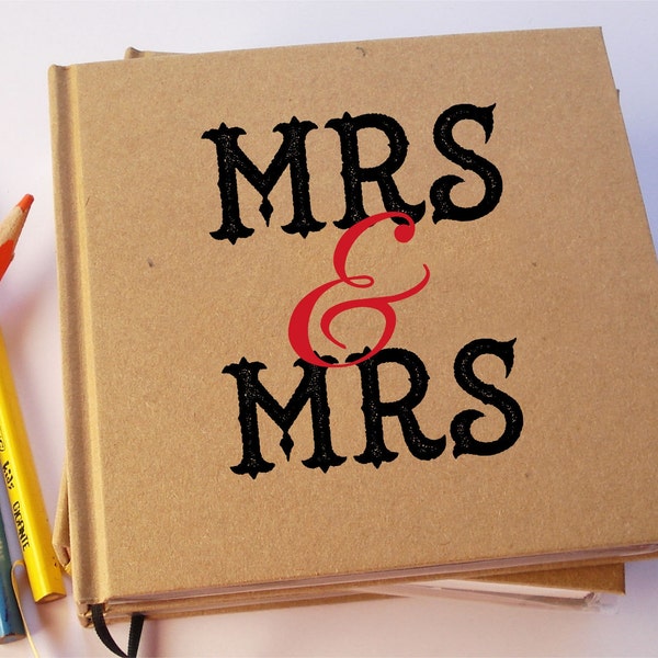 MRS. & MRS. Love won! Lesbian Gay Wedding Guest Book. LGBT Anniversary Journal. Same Sex Wedding Guest Book. Gift for Bride.