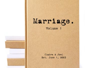 Custom Anniversary Journal · Paper Anniversary Gift for Him or Her · Personalized Couples Gift · Fun Engagement Gift Box for Bride & Groom