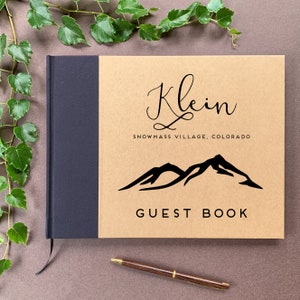 Custom Welcome Book for Airbnb Vacation Rental · Personalized  Guest Book · Modern, Handmade Memory Book · Mountain Cabin Hosting Decor