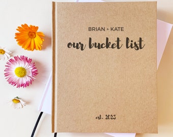 Custom Anniversary Gift · Our Bucket List Journal · Bridal Shower Gift for the Couple · Paper Anniversary Gift for Him