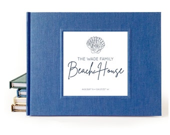 Custom Beach House Guest Book · Thank You Gift · Realtor Closing Gift · Vacation Rental Welcome Book for Airbnb · Heirloom Quality Decor