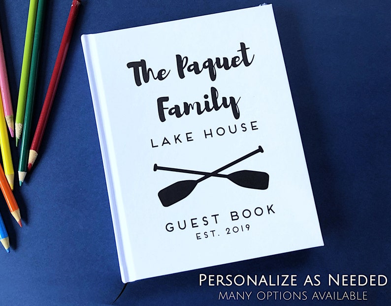 Custom Lake House Guest Book Gift for New Vacation Home Etsy