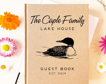 Custom Vacation Home Guest Book · Welcome Book for Airbnb Rental House · Visitor Sign In · Beach Condo, Lake House · New Home Gift Decor